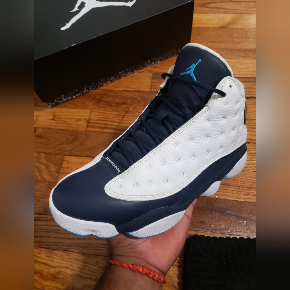 Nike Air Jordan 13 Retro shoes , obsidian Blue and white